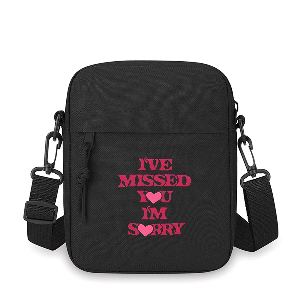 

Love hearts,miss you,I'm sorry Men Crossbody Bag Single Shoulder Women Cartoon Anime Film Printing Design Unisex