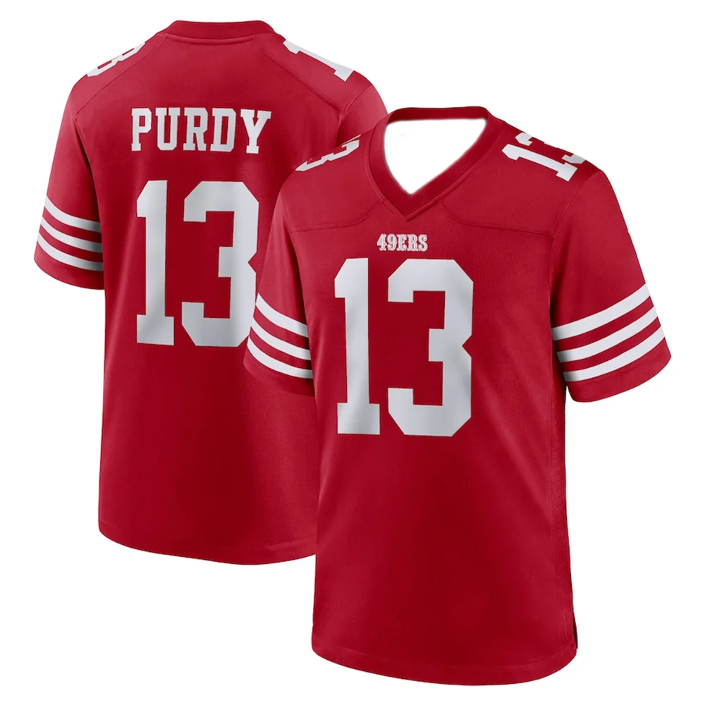 24-25 New Children's Adult San Francisco Football Shirt Men's and Women's Sportswear Training Shirt Eagle 49ers No. 13 Purdy