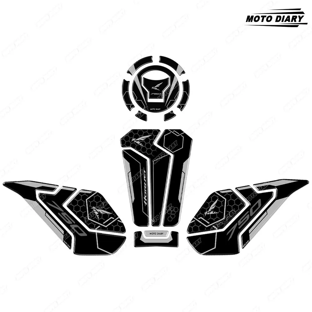 Motorcycle Fuel Tank Pad Stickers 3D Tank Protection Decals Waterproof For CB750 Hornet 750 CB 750 2023 2024