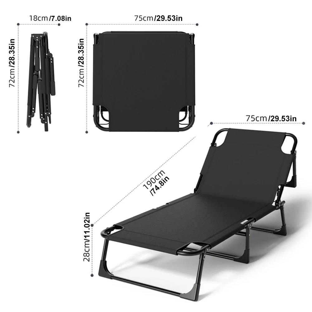 Verstelbare Hoogte Opklapbed Licht Huishoudelijke Multifunctionele Fauteuil Buiten Autonoom Rijden Opvouwbare Fauteuil Voor Kamperen