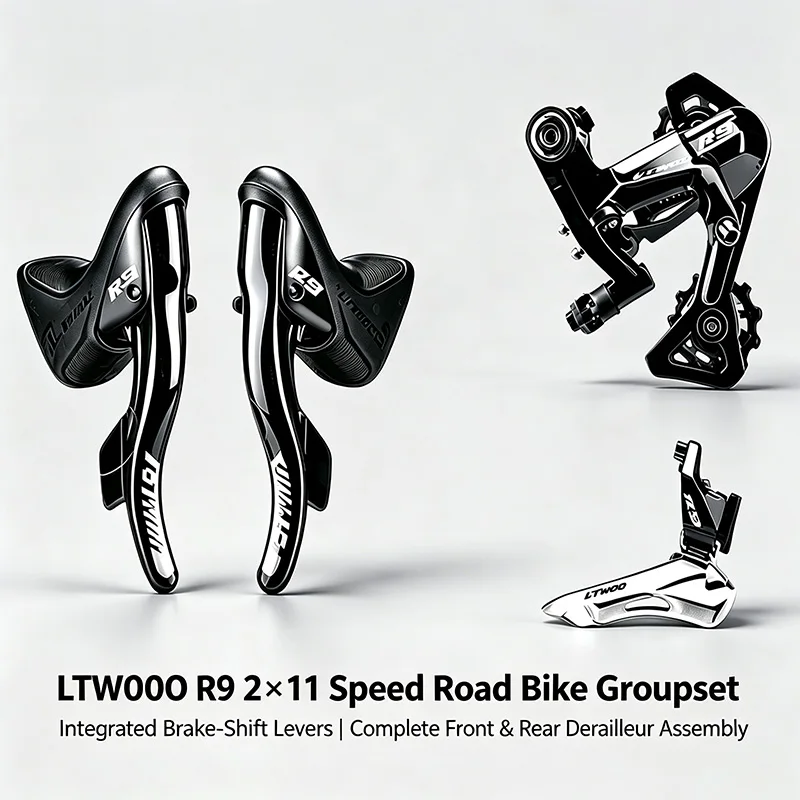 LTWOO R9 2x11S Road Bike Complete Groupset Drop Bar Left Right Brake Shifter Levers Front Rear Derailleurs 22S Drivetrain Set