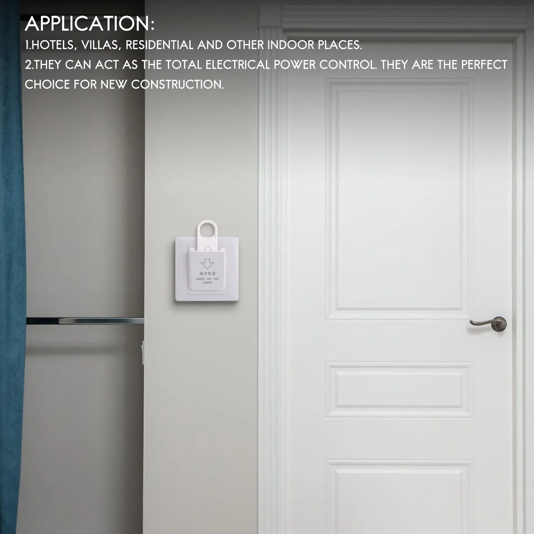 AB25-High Grade Hotel Magnetic Card Switch Energy Saving Switch Insert Key For Power With 3 Card