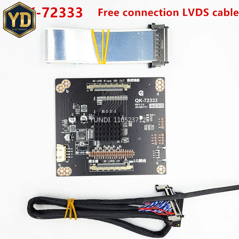 YD 2K TO 4K ADAPT BOARD SUPPORT 2K SCREEN TESTER TO TEST 4K OPEN CELL LVDS to vb1 QK-72333