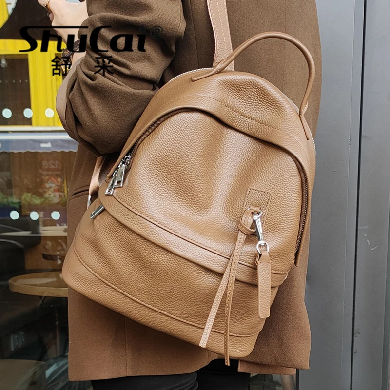 

Leather backpack women's 2022 new all-match casual fashion large-capacity European and American retro women's cowhide backpack