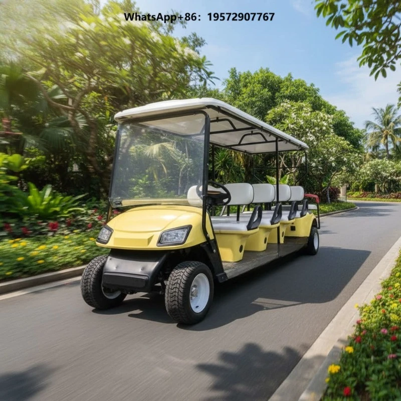 6 Passenger Retro Electric Golf Cart 6 Seater 7kw Lithium 72v 30-50Km/h 90km Range