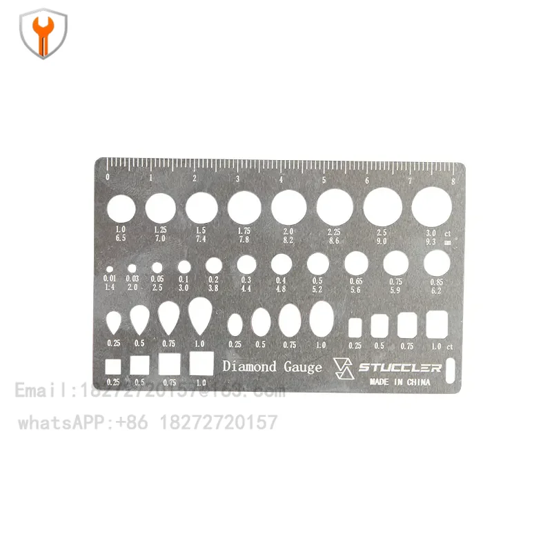 Finished Diamond Estimation Measurement Calipers Diamond Cards Diamond Measuring Scales