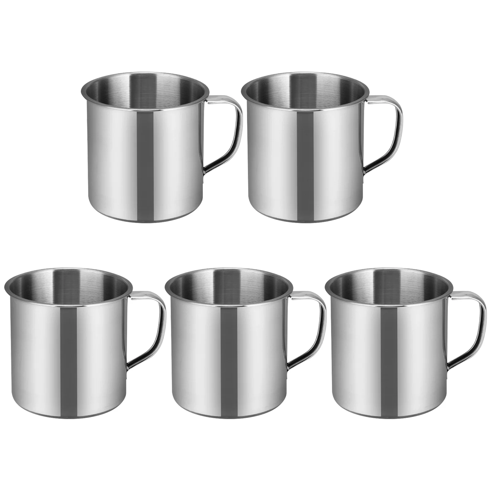 

Drink Office Cup Tea Mugs Water Container Silver Stainless Steel Portable Coffee