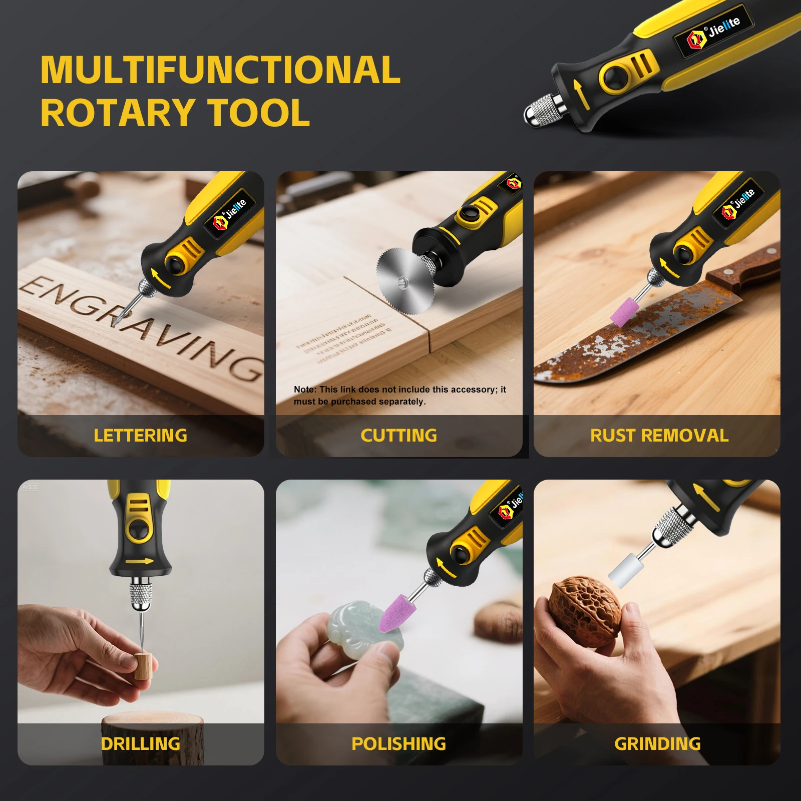 أداة دوارة لاسلكية ستبليس التحكم في السرعة يده مثقاب صغير أداة دوارة الطاقة DIY بها بنفسك اليشم تلميع الحفر النقش قطع