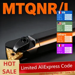 1pc S16Q-MTQNR16 S20R-MTQNR16 S25S-MTQNR16 Internal Turning Tool Holder TNMG Carbide Inserts Lathe Bar CNC Cutting Tools Set