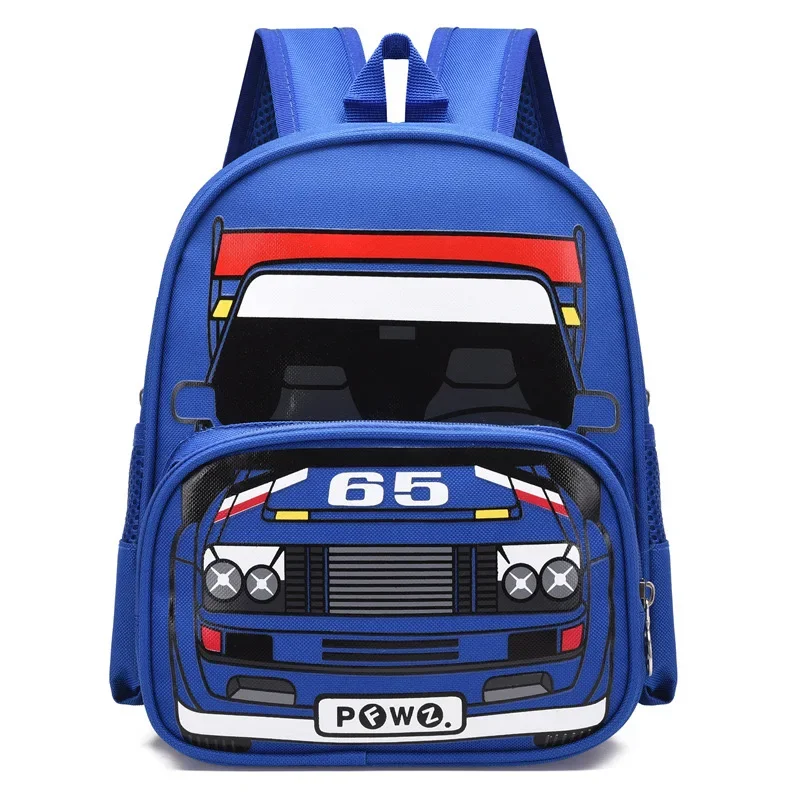 Children Fashion Small Police Car Schoolbag Boys Girls Trend Backpack Kindergarten Snack Fashionable and versatile Backpack