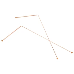 2pcs 99.9% Copper Metal Detector Rod Flexible Water Witching Portable Dragon Seeking Tool Dowsing Rod