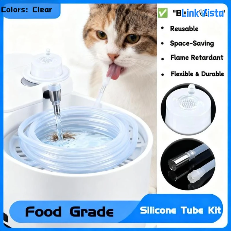 Food Safe Silicone Suction Hose 6mmx9mm with Filter | Universal Inlet Pipe for Water Dispensers Ice Makers & Coffee Machines