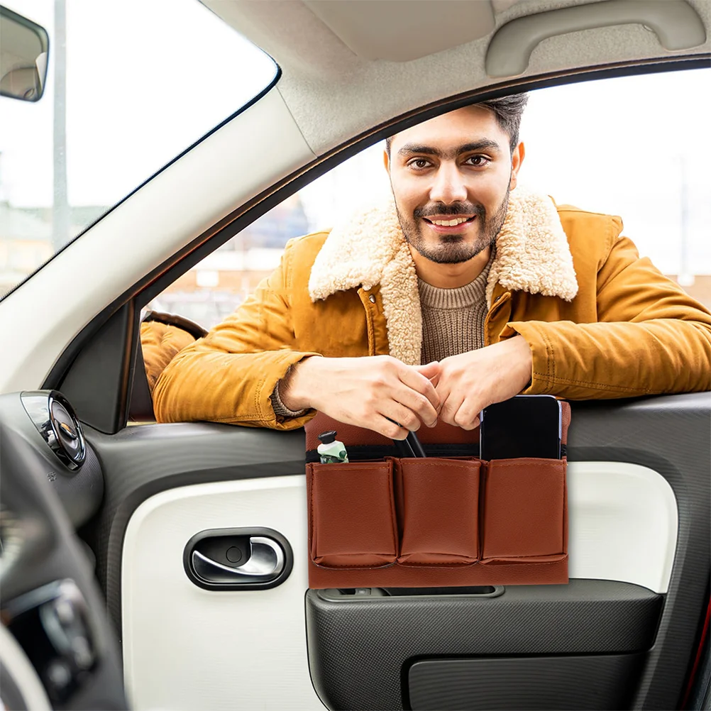 

Car Armrest Storage Box Durable PU Car Door Armrest Organizer Extender Cushion Elbow Support Pad for Auto