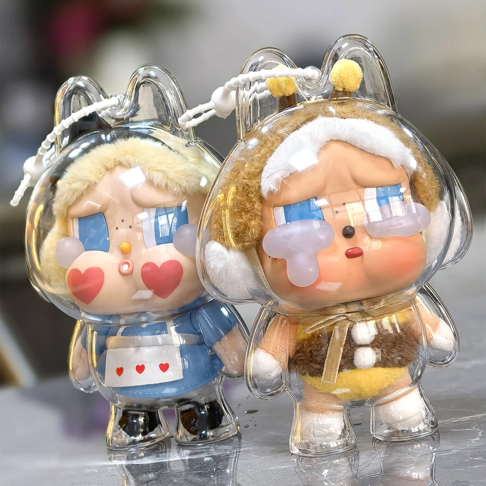 Transparent Protective Cover Dust Case for POPMART CRYBABY Series Crying Baby Vinyl Plush Face Protective Case Protective Cover