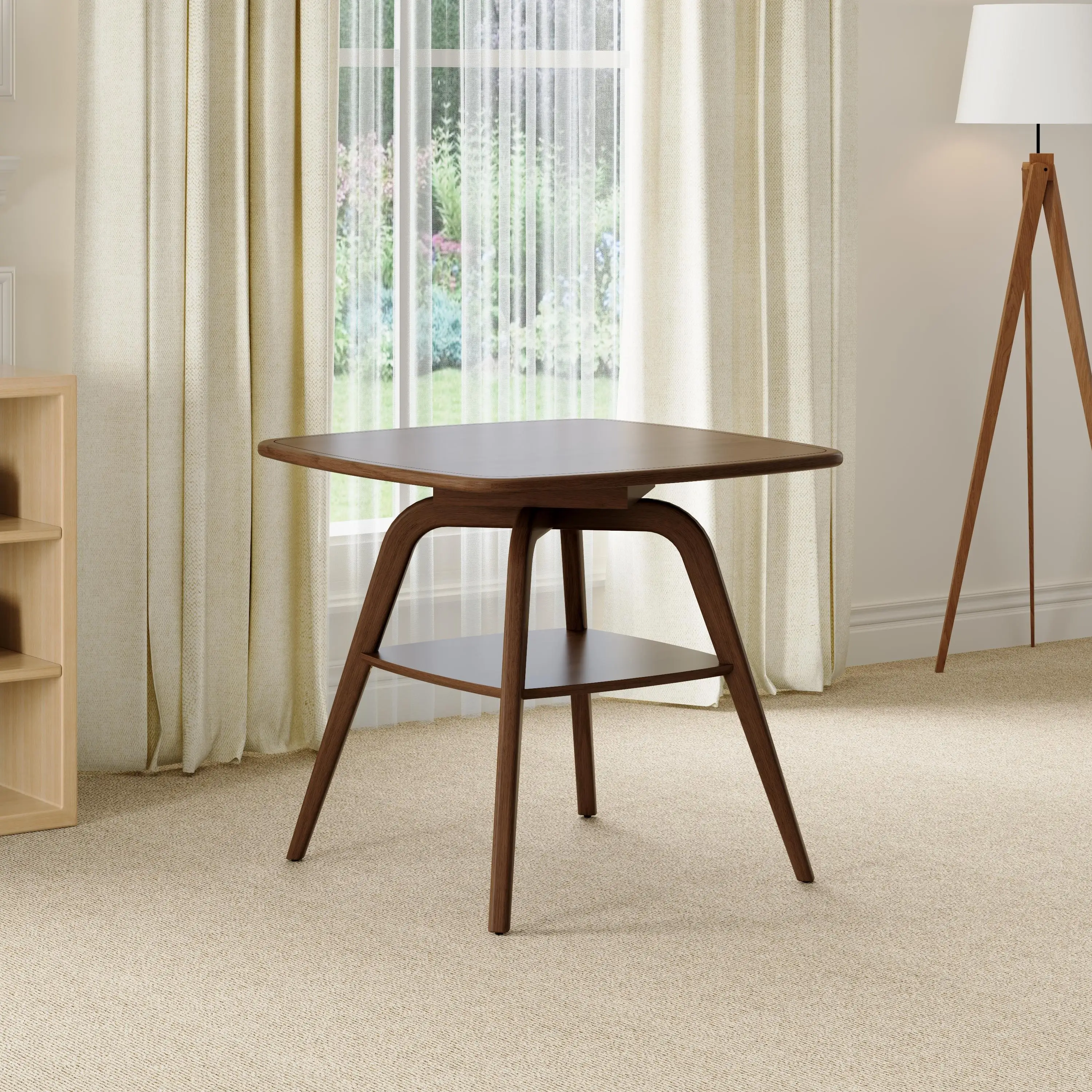 * Wooden Dining Table Designed for Modern Apartments With Compact and Functional Form