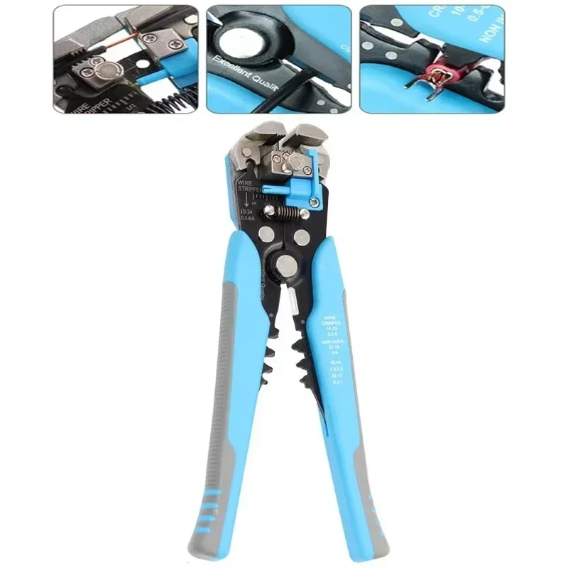 

Автоматические обжимные клещи для зачистки, многофункциональный инструмент для электрика, инструмент для снятия кабеля, резак для зачистки проводов, щипцы