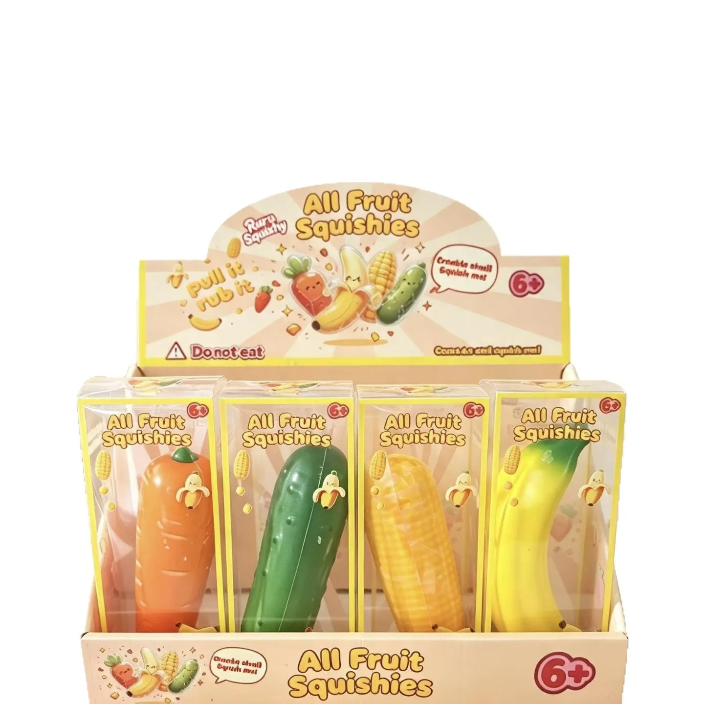 Stress Relief Squishy Toy Simulation Vegetables Corn Carrot Crunchy Slow Rising Bestseller Decompression Toys for Kids Adults