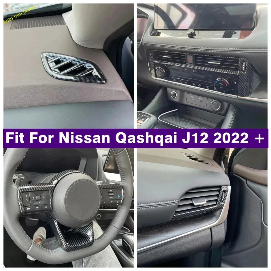 

Steering Wheel / Dashboard / Air Conditioning Vent AC Outlet Cover Trim Fit For Nissan Qashqai J12 2022 2023 2024 Accessories