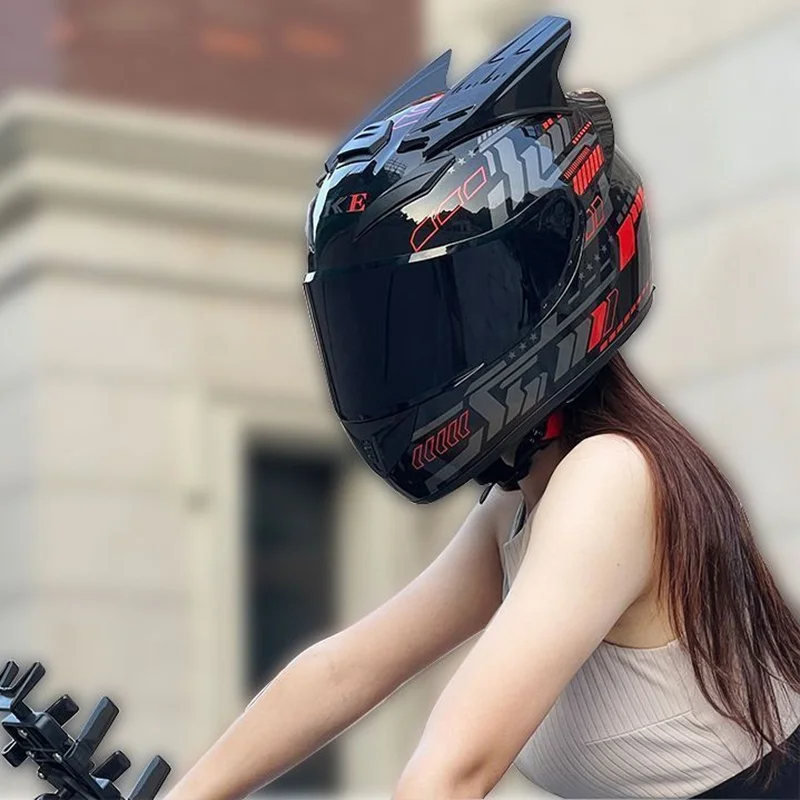 

Black Knight Motorcycle 3C Helmet Male and Female Knight Motorcycle Personalized Trend Electric Car Safety Helmet