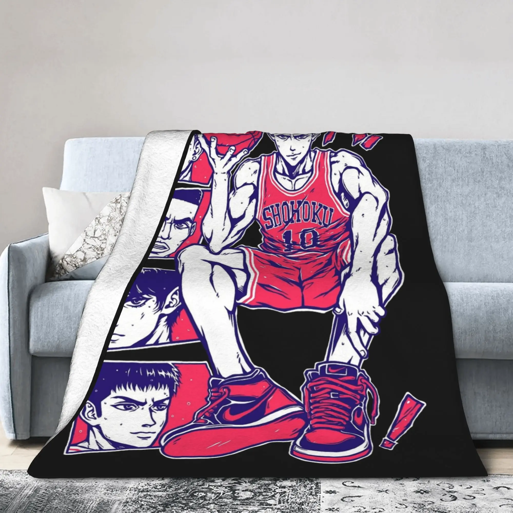 Team Shohoku in The First Slams Dunks Blanket Fleece Spring/Autumn   Super Warm Throw Blanket for Sofa Couch Bedspreads