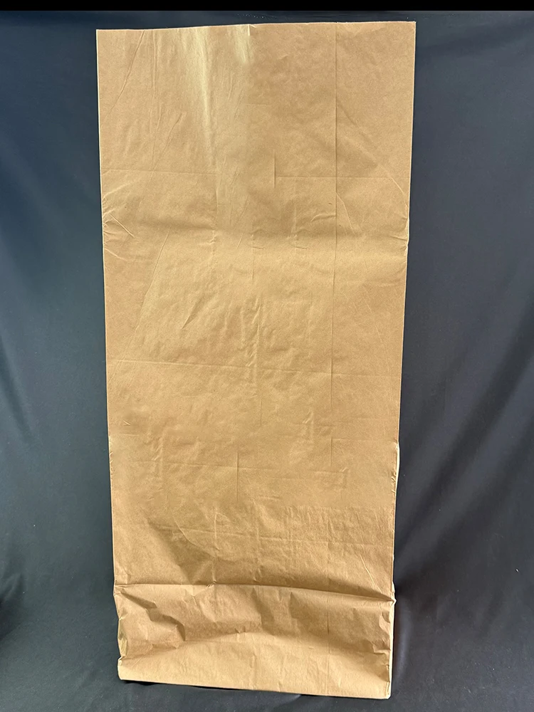 Grande saco de folha de papel kraft multicamadas ecologicamente correto, saco de folha de carvão de qualidade alimentar espessado de 25kg