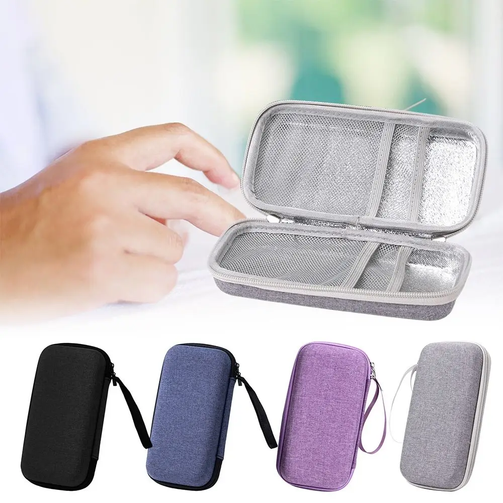 Durable EVA Insulin Cooling Bag Waterproof Thermal Insulated Pocket Pill Protector Glaciated Cold Storage Bag for Diabetics