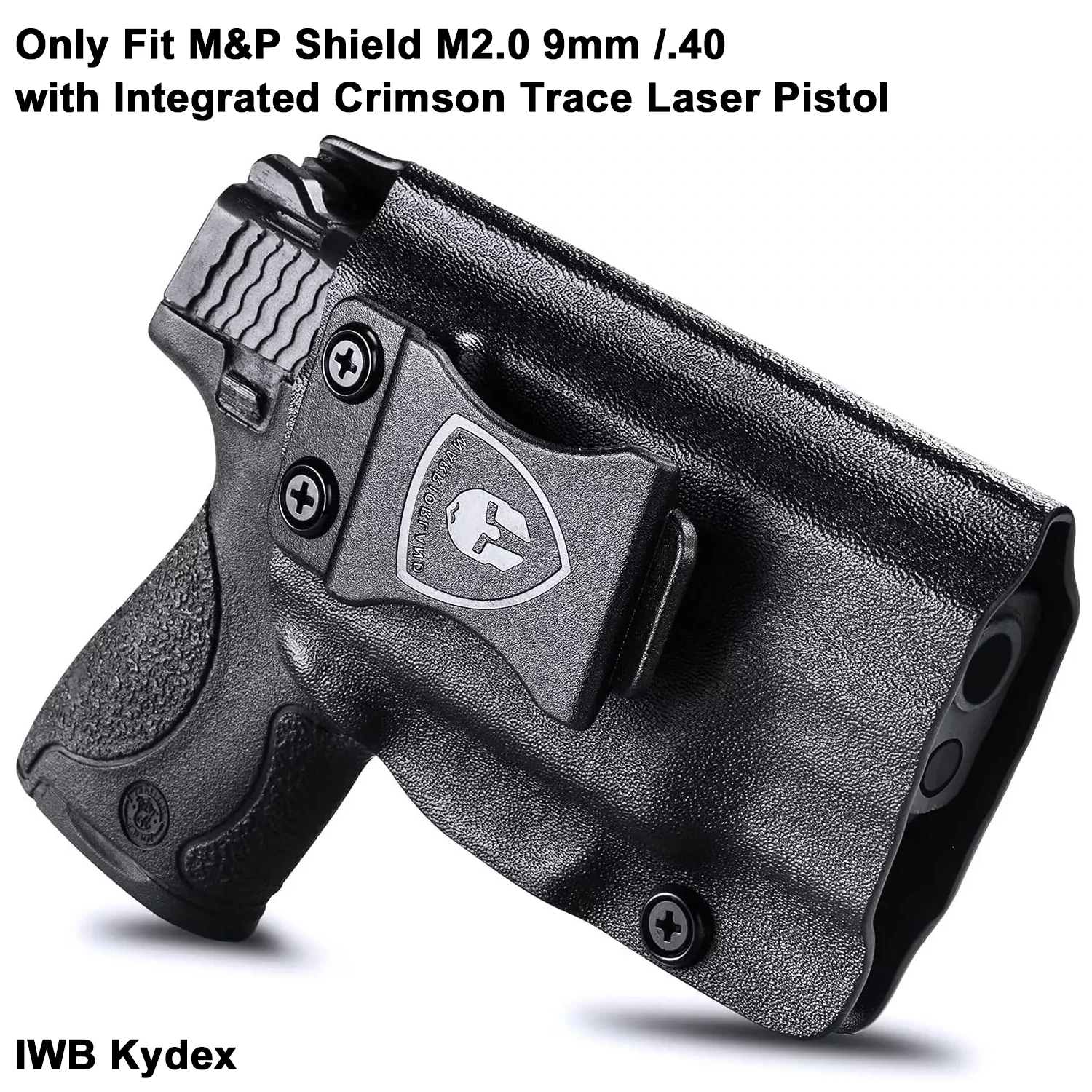 Only Fit M&P Shield M2.0 9mm /.40 with Integrated Crimson Trace Laser Pistol,IWB Holster,Adjustable ,Optical cutting,Click Sound