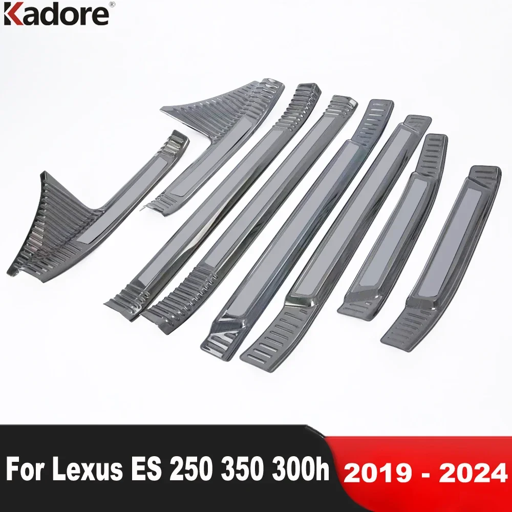 

Door Sill Scuff Plate Cover Trim For Lexus ES 250 350 300h 2019-2021 2022 2023 2024 Steel Car Welcome Pedal Guard Accessories