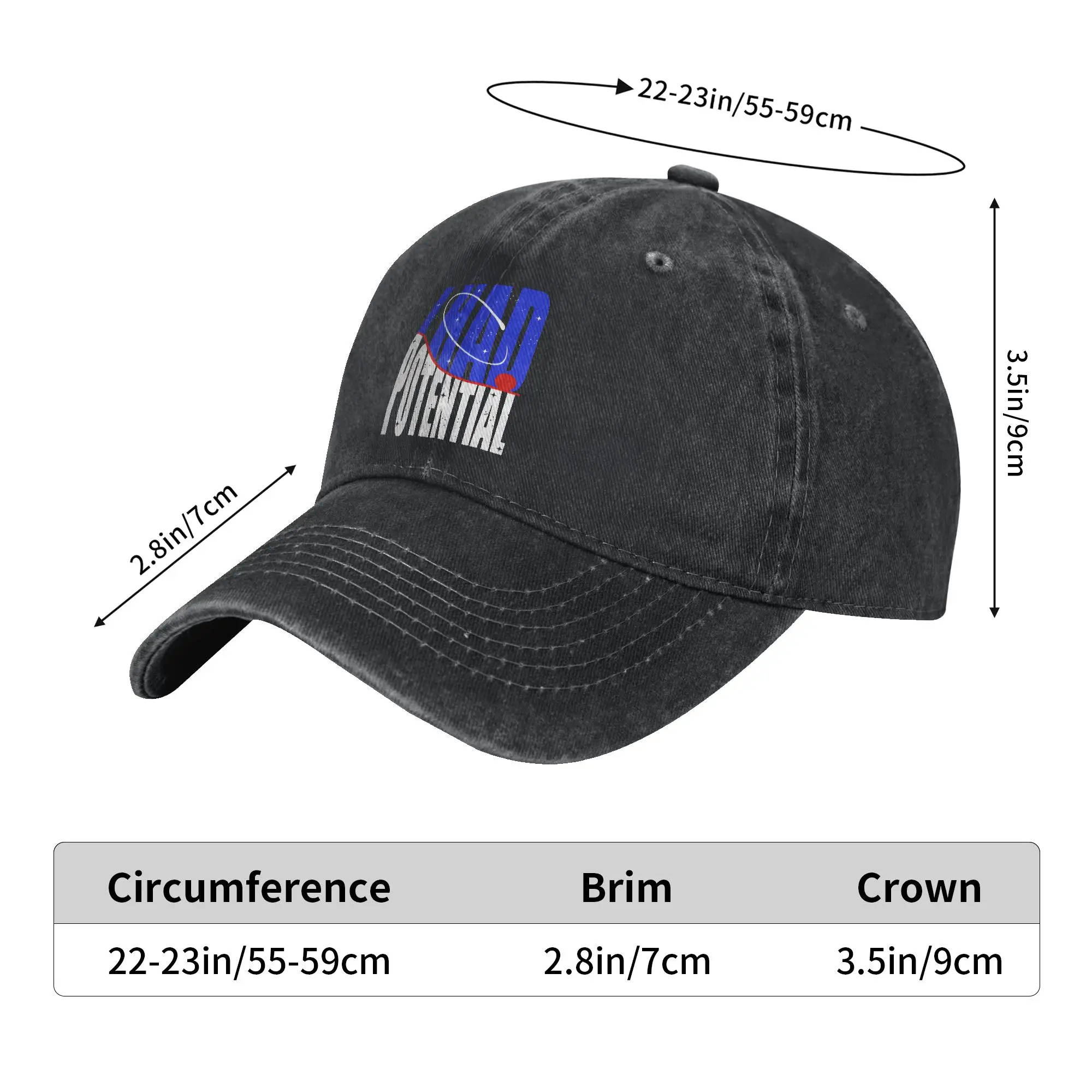 I Had Potential  Inspirational Motivational Humor Sun Baseball Cap  Unisex Men Print Trucker Hat Summer Sunscreen Snapback Cap