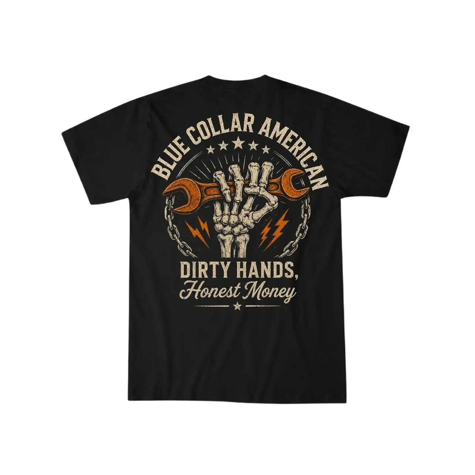The American Dream Dirty Hands Honest Money vintage Washed fashion Versatile Unisex Top For Everyday Wear designer clothes