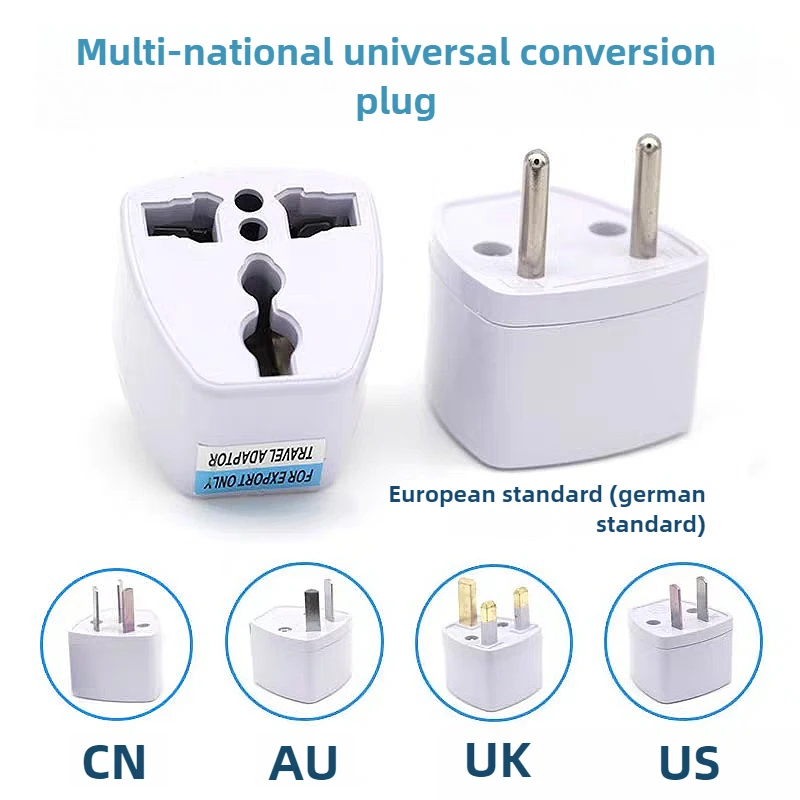 1PcsUniversal US UK AU To EU Plug USA To Euro Europe Travel Wall AC Power Charger Outlet Adapter Converter 2 Round Pin Socket