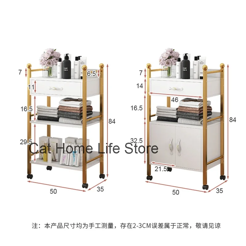 Barber Cosmetic Beauty Salon Trolley Rolling Manicure Tattoo Salon Trolley Spa Lash Carrello Con Ruote Salon Furniture WKST