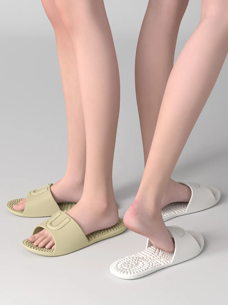 EVA Soft Foldable Slippers for Women Portable Travel Indoor Bathroom Massage Sandals Unisex Quick Dry Non Slip Flat Home Slides