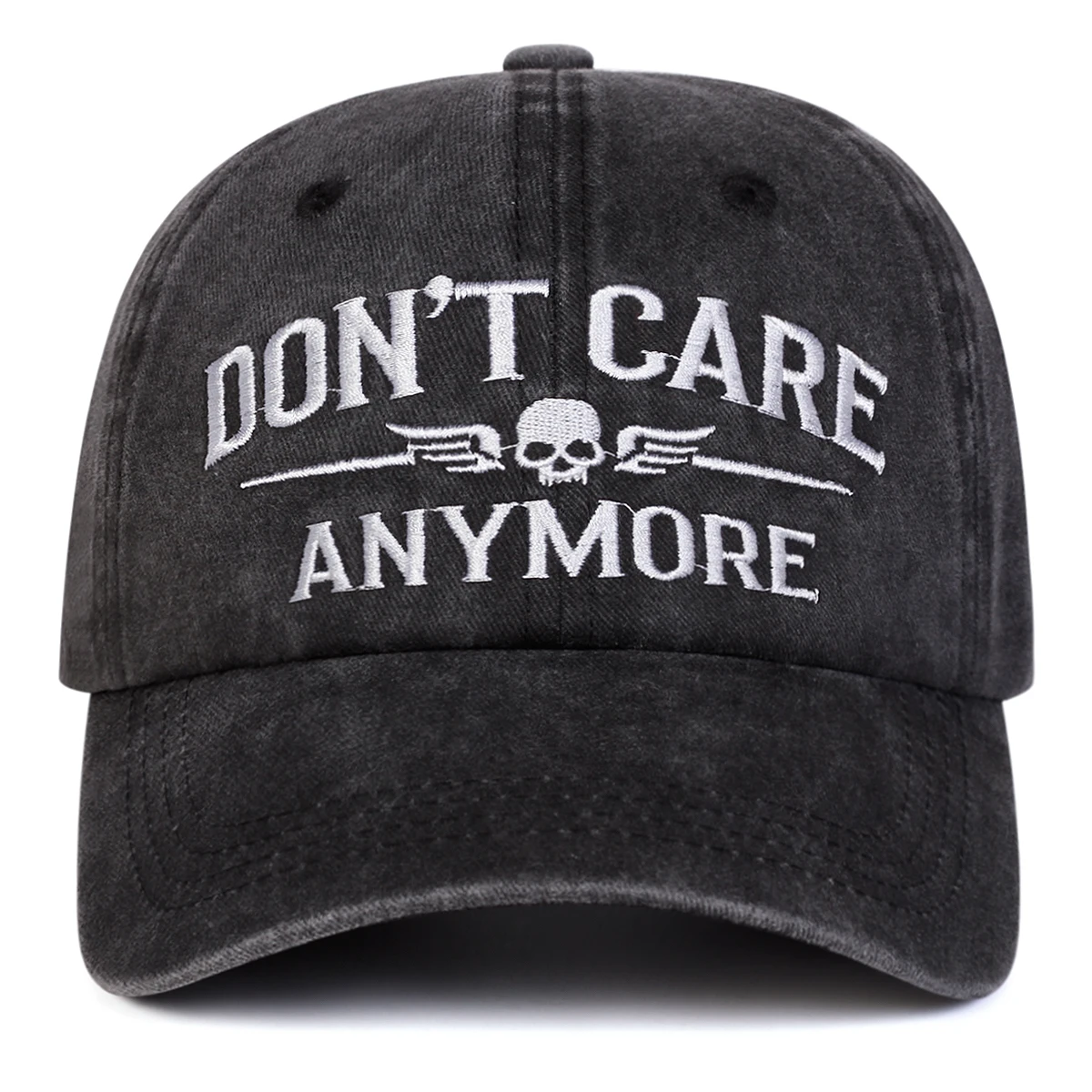 Unisex DONT CARE ANYMORE Baseballkappen mit Stickerei, für Frühling und Herbst, für den Außenbereich, verstellbare Freizeithüte, Sonnenschutzhut, Sportkappe – Detail 4