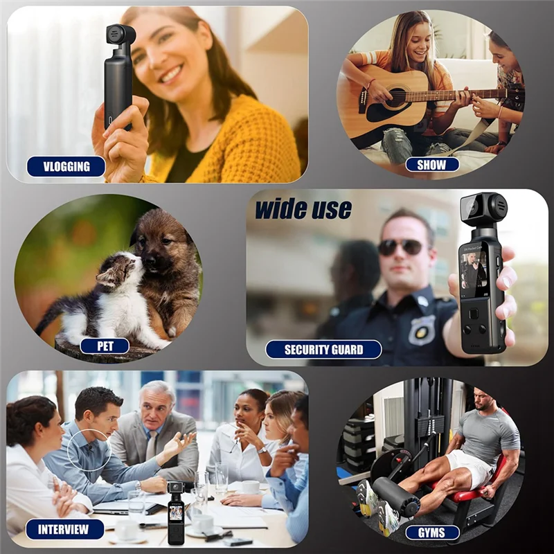 【T07A】كاميرا رقمية بحجم الجيب 5K مع ميكروفون خارجي 270 °   تدوير وظيفة تسجيل الفيديو واي فاي للدراجة الرياضية الخارجية T