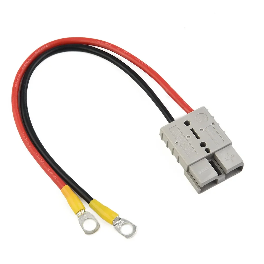 12AWG 50A Connector For Anderson Plug Lead To Lug M8 Terminal Battery Charging Connector Cable Electron Beam Cross Linking Agent