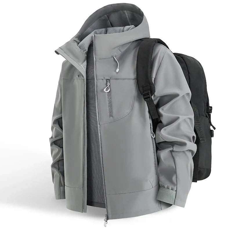 

New Autumn Couple Soft-Shell Down Jacket High-Quality Trendy Brand Outdoor Mountaineering Windproof And Waterproof Coat