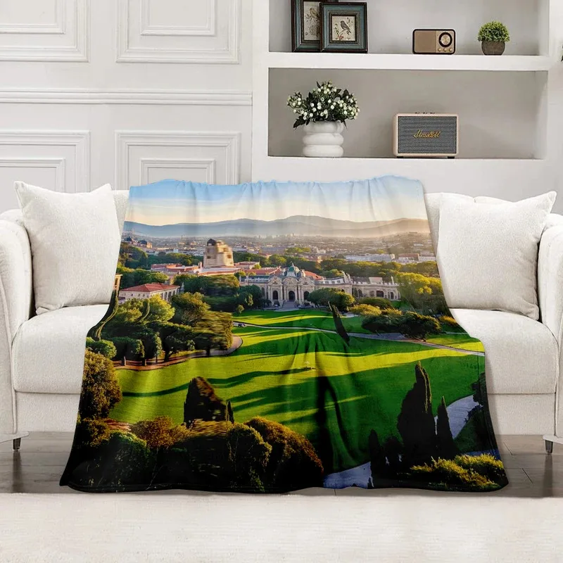 

UJF03Family Favorite American Classical Architecture Street View Blanket Perfect For Festive Gifting5Ln&