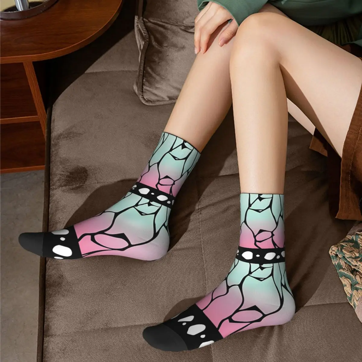 Demons Kocho Shinobu Butterfly Sock Slayers Male Men Socks Casual K-Kimetsu Anime High Quality Socks Spring Summer Autumn Winter