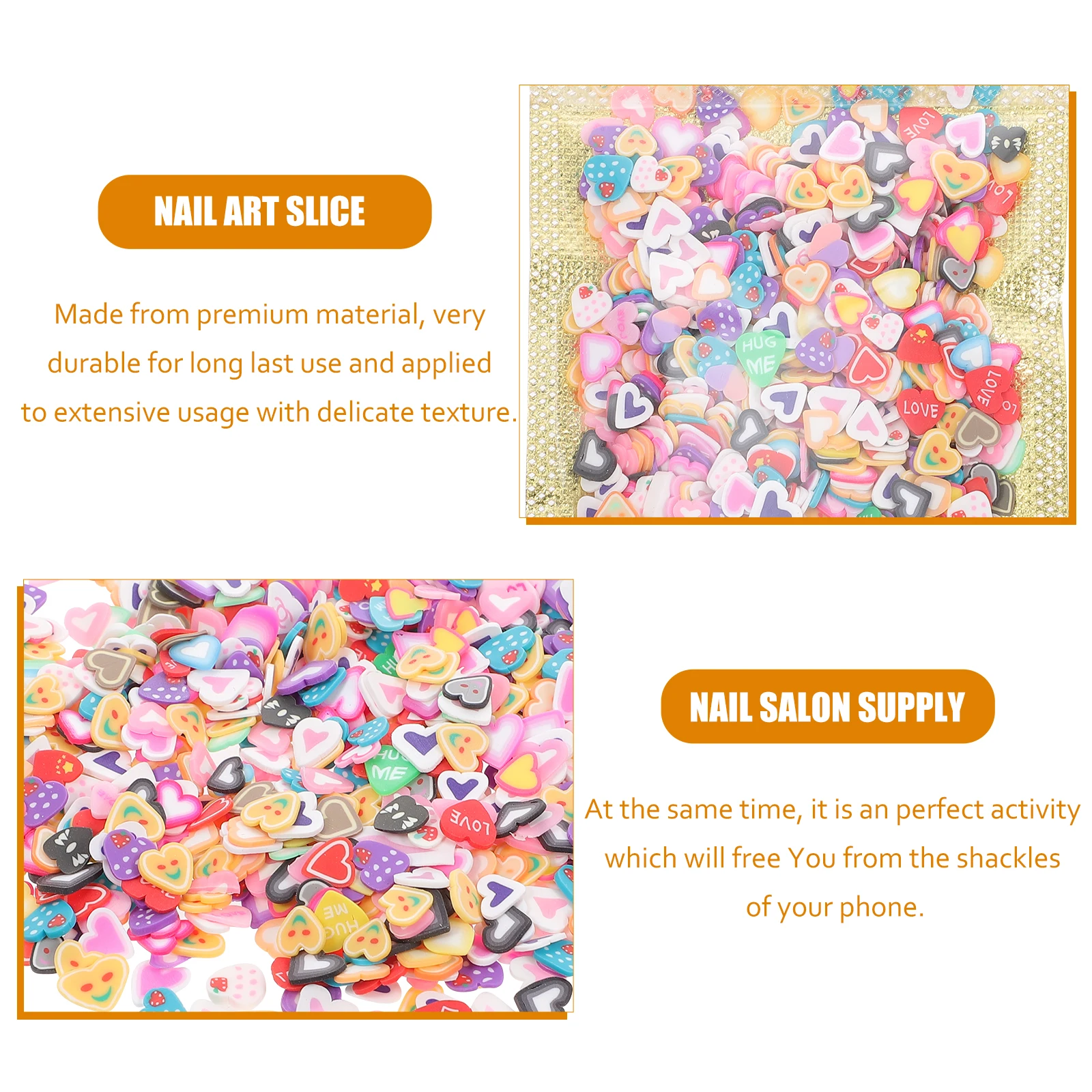 

4000 Pcs Slices Manicure Clay Slices Polymer Clay Durable Nail Charms Decor Salon Supplies H made Crafts