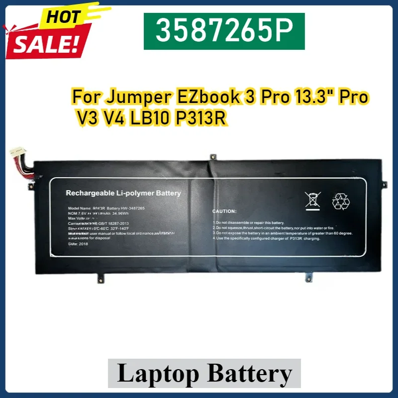 

3587265P Аккумулятор для ноутбука Jumper EZbook 3 Pro 13,3 "Pro V3 V4 LB10 P313R HW-3487265 WTL-3687265 3585269P 3282122-2S Аккумуляторы