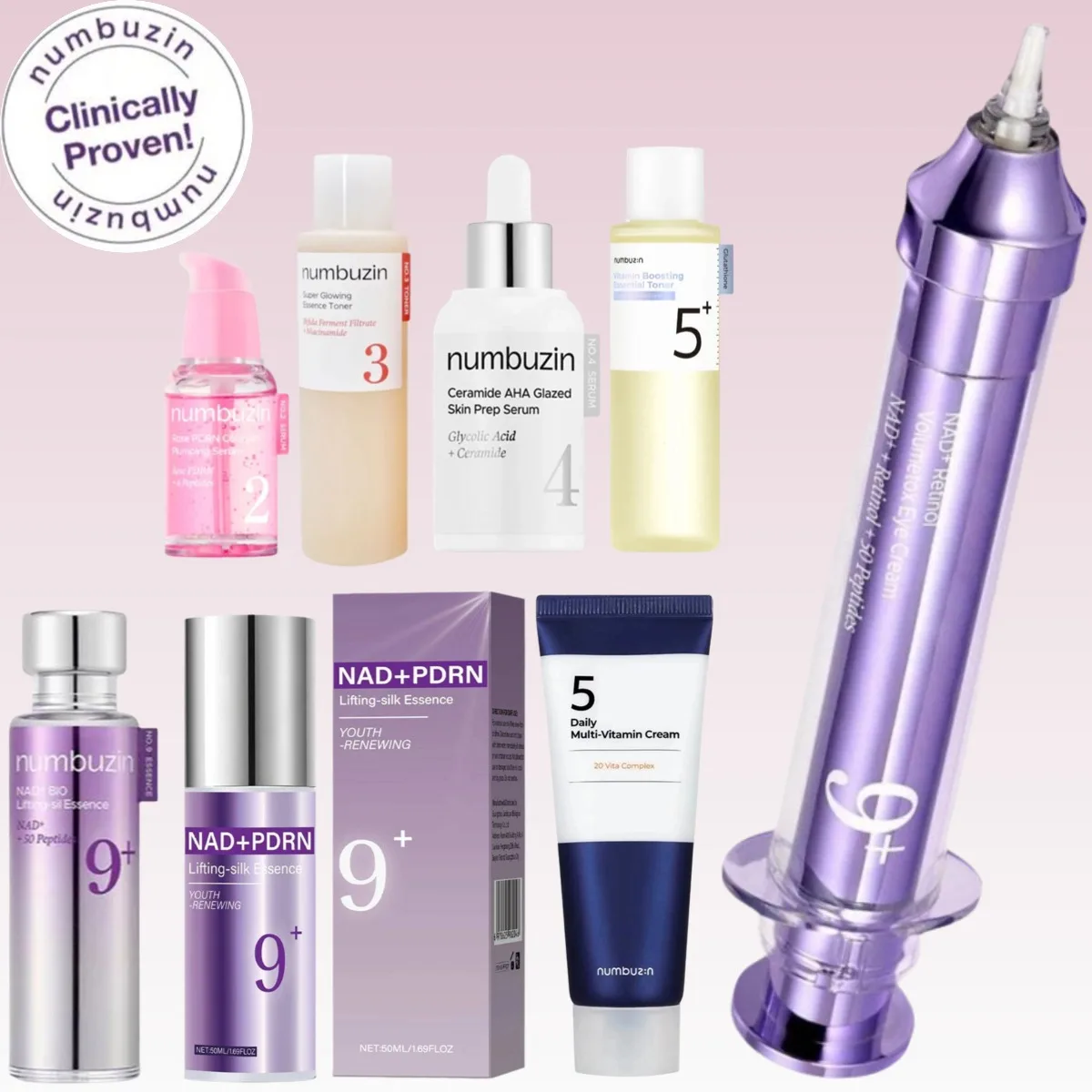 

PDRN Satin Face Lift Essence No9 NAD+ Vitamin A Rich Eye Cream Liquid Ultrasonic Knife Eye Cream Number Korean Original Skincare