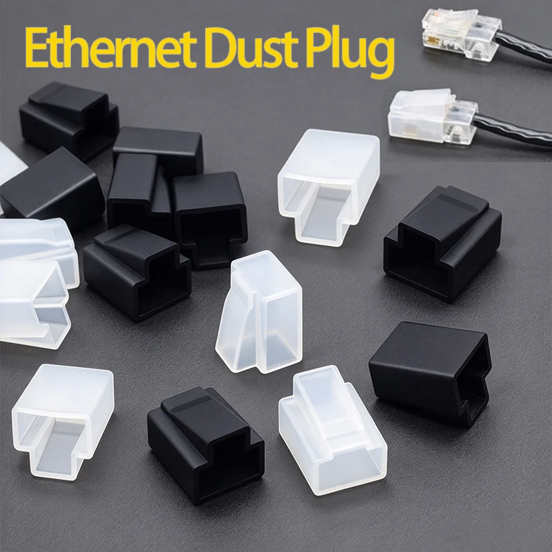 1Set FOR RJ45 Ethernet Connector Cust Cover Network Plug Cover Cap Hat For Cat5e Cat6 Cat7 CAT8 Protector RJ45 Plug Case