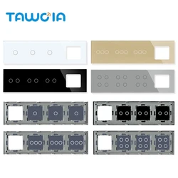 TAWOIA Customized 299mm Panel Crystal Tempered Glass Panel For DIY Wall Touch Switch Accessories Only Panel With Metal Frame