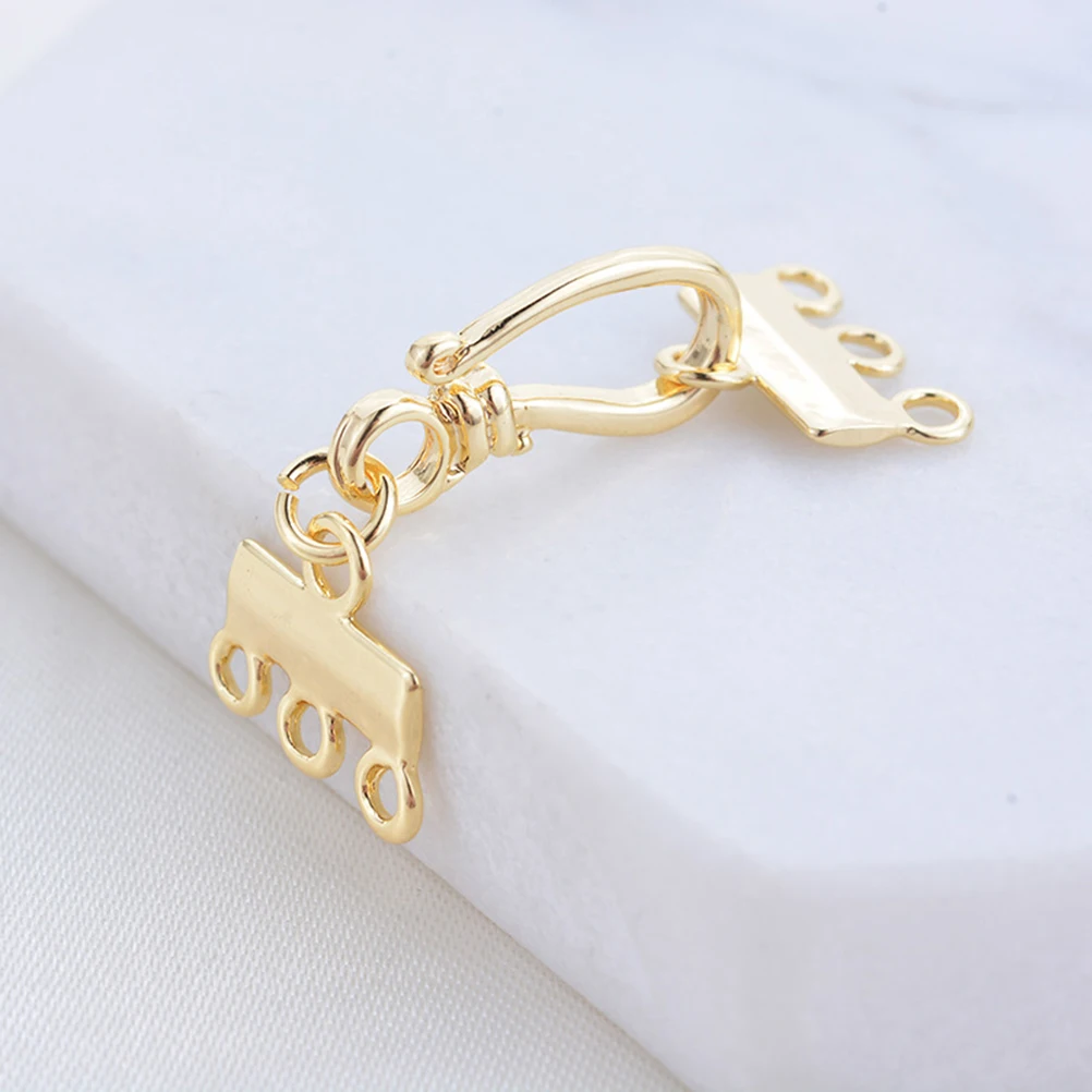 

DIY Necklace 3 Layered Clasps Connectors Copper Plating Multi Diy Neclace Accessory Jewelry Making Parts