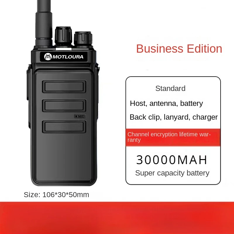 MOTLOURA Business Edition Walkie Talkie, Radio Transmitter, Outdoor, High Power, Handheld, Civil Self-Driving, Construction