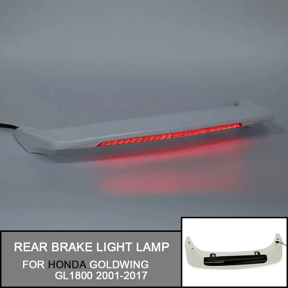 

Motorcycle ABS Trunk Spoiler LED Red Rear Brake Light Lamp For Honda Goldwing GL1800 2001-2017 2016 2015 2014 2013 2012 2008