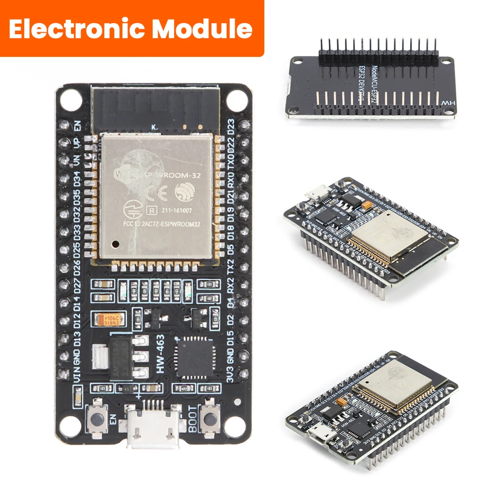For ESP-32S ESP--32 ESP32 WiFi Bluetooth-Compatible Development Board PCB Module with Antenna Accessories