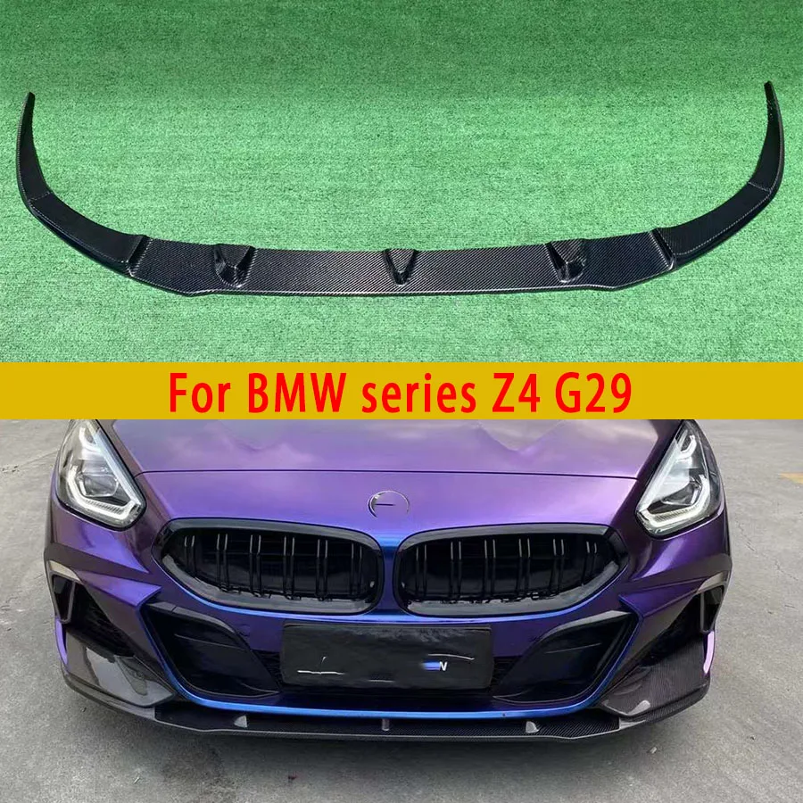 For BMW Z4 G29 2019+ Carbon Fiber Front lip wrapped corner Car Front Bumper Diverter Spoiler Diffuser chin Car Accessories