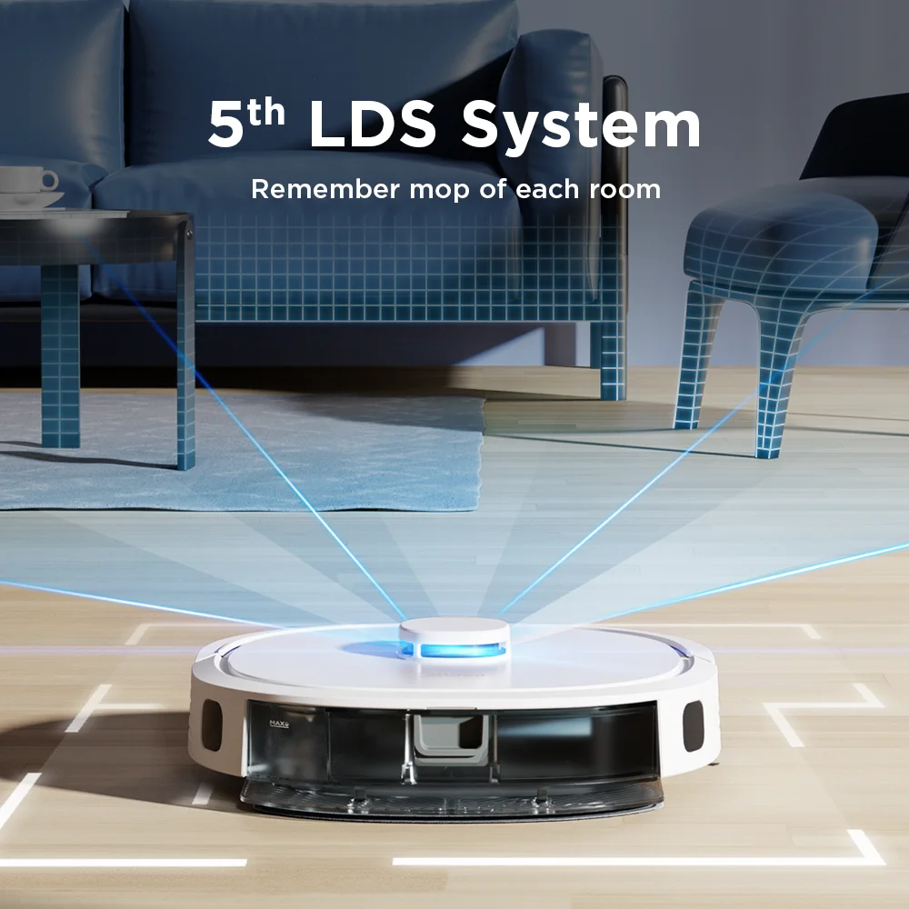 Midea-LDS Robot Home Appliance, M6, 2000Pa Sucção, Carga Automática, Varrer, Limpar, Chão, Tapete, Controle App, Inteligente, Robótico
